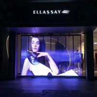 Commercial advertising  led glass window wall display Transparent led screen